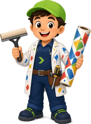 ShopJimmy mascot applying a graphic wrap