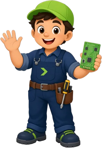Waving ShopJimmy mascot